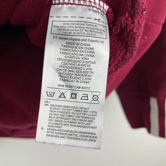 adidas red Vocal RYV Blocked Pullover Unisex Hoodie - Size S - Picture 6 of 9